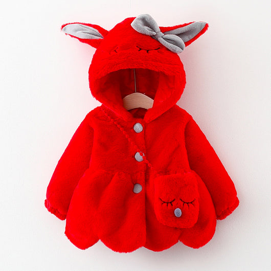 Abrigo Infantil con Capucha y Diseño Cartoon para Niña - Image 9