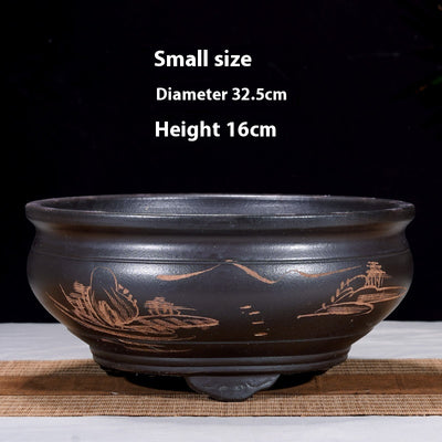 Maceta de Cerámica Púrpura para Bonsái y Plantas de Jardín - Image 5