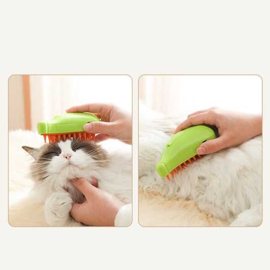 Cepillo Vaporizador 3 en 1 para Mascotas - Limpieza, Masaje y Deslanado - Image 4