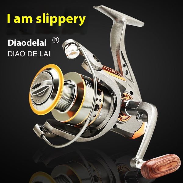 Carrete de Pesca Metálico DC - Rueda de Aluminio Resistente
