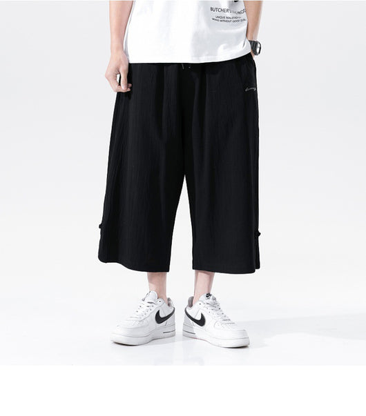 Pantalones Cortos de Lino con Botones Casuales - Image 18