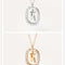 Women's Light Luxury Alphabet Sterling Plateado Collarbone Necklace K Dorado