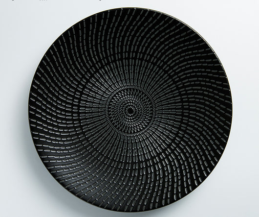 Plato Postre Cerámica Negra Diseño Minimalista Europeo - Image 6
