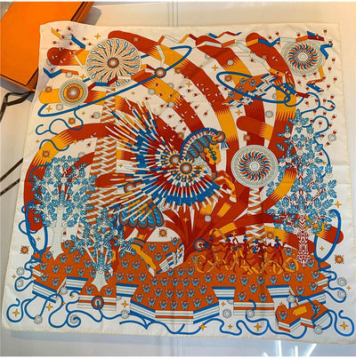 Pañoleta de Seda Estampada Tejida Hecha a Mano - Image 63