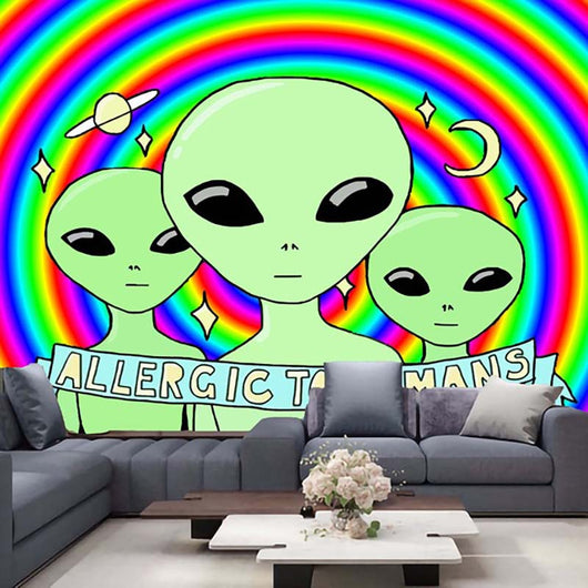 Tapiz Decorativo con Estampado Alien - Tela de Fondo para Pared - Image 17