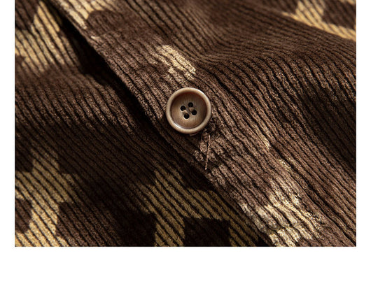 Camisa de Pana a Cuadros Marrón y Negro - Image 15