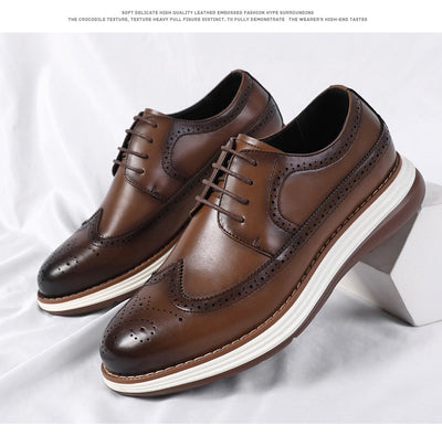 Zapatos de Cuero Ejecutivos para Hombre con Suela Gruesa Ultra Confortable - Image 13