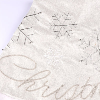 Falda para Árbol de Navidad con Copos de Nieve y Letras - Image 4