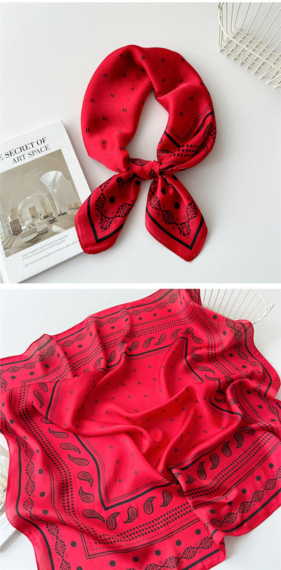Pañuelo de Seda Cuadrado 70cm - Versátil para Primavera y Otoño - Image 56