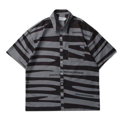 Camisa de Manga Corta con Estampado Personalidad para Hombre - Image 18