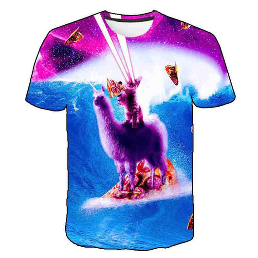 Playera de Verano para Niños Estampado Gatito Coreano - Image 69