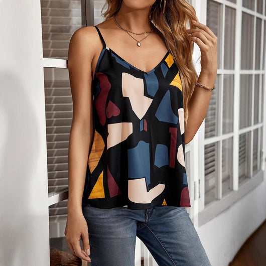 Camiseta Sin Mangas Elegante con Estampado Moderno - Image 3