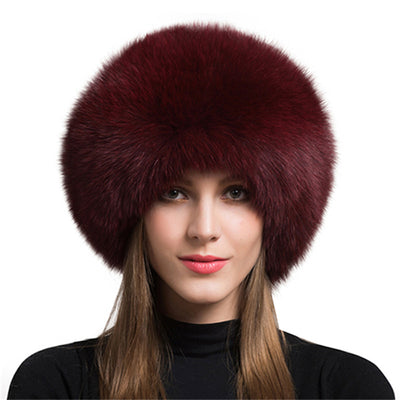 Gorro de Piel de Zorro con Protección Auditiva para Mujer - Image 9