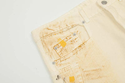 Pantalones Retro con Diseño Splatter Pintado a Mano - Image 24