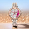 Reloj de Cuarzo Luminoso con Bisel Giratorio para Mujer