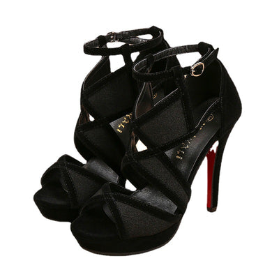 Tacones Altos Coreanos Punta Abierta con Hebilla - Estilo Stiletto - Image 10