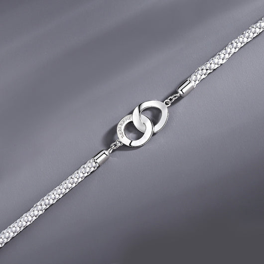 Pulsera de Plata Entrelazada para Parejas - Conexión Infinita - Image 6