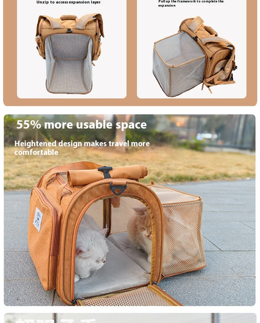 Carpa Portátil Tipo Mochila para Gato - Ligera y Expandible - Image 8