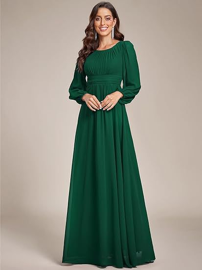 Vestido de Noche Largo en Gasa Elegante para Mujer - Image 26