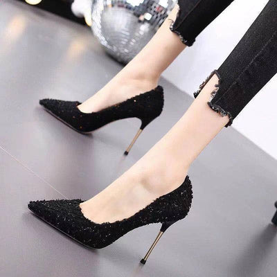 Tacones Blancos Stiletto de Punta Fina para Mujer