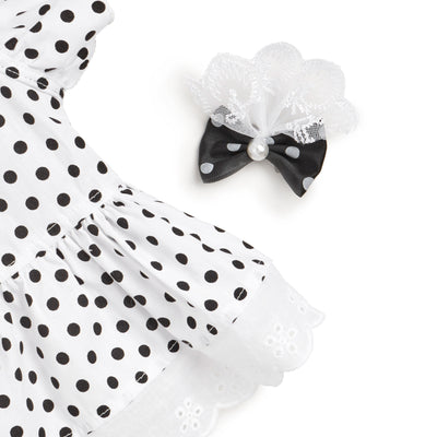 Vestido Princesa para Perro con Lunares Blanco y Negro - Image 6