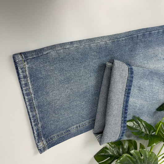 Pantalones Vaqueros Cintura Alta Pierna Ancha Rectos Estilo Mopping - Image 12