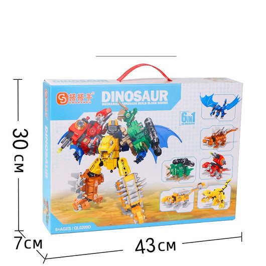 Robot Transformable de Bloques de Dinosaurio - Juguete Educativo Armable - Image 6