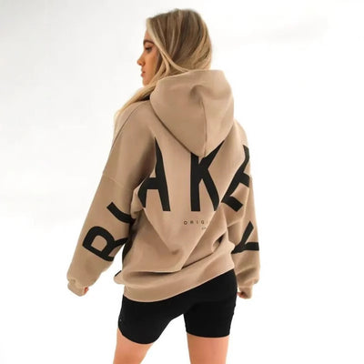 Sudadera Estampada Gruesa Oversize de Manga Larga Versátil - Image 2