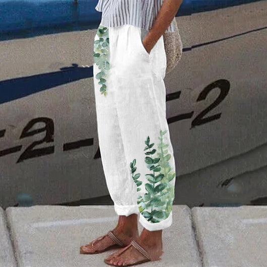 Pantalones Vintage Estampados de Pierna Ancha para Mujer - Image 12