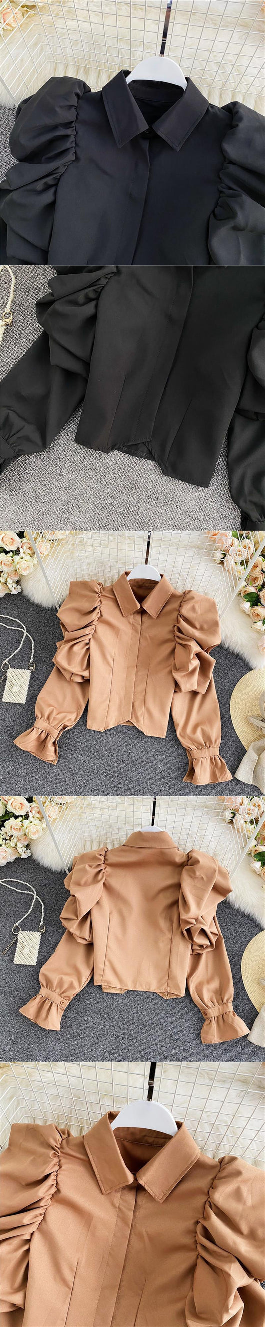 Blusa Retro Elegante con Mangas Abullonadas - Image 16