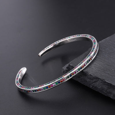 Pulsera de Plata 925 con Zirconia Arcoíris - Diseño Minimalista Luxury - Image 9