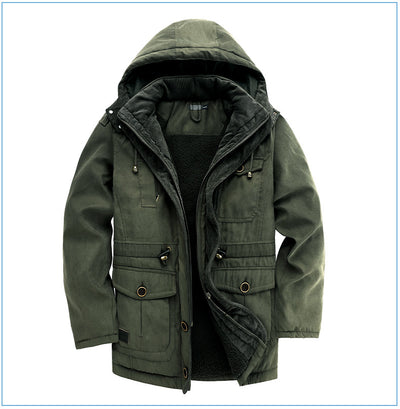 Abrigo de Algodón Acolchado Talla Grande para Hombre - Image 15