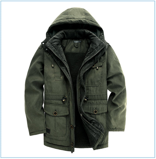 Abrigo de Algodón Acolchado Talla Grande para Hombre - Image 15