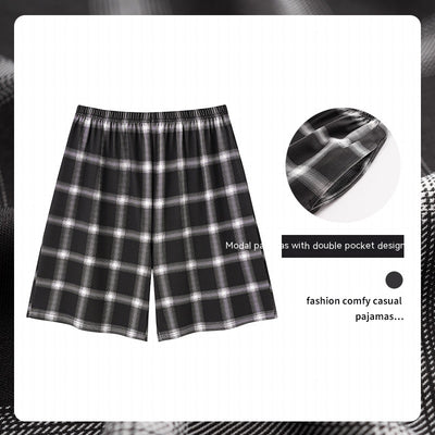 Pantalones Pijama Modal Hombre Verano Algodón Sueltos Casuales - Image 14