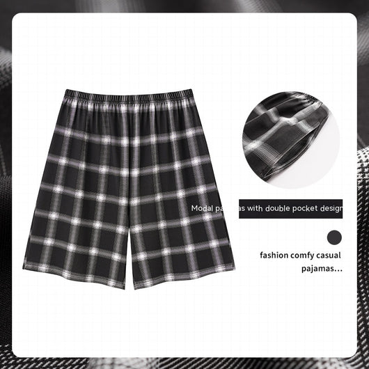 Pantalones Pijama Modal Hombre Verano Algodón Sueltos Casuales - Image 14