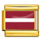 Dorado Background World Flag Photo Epoxy Italian Module Bracelet ICY0001LV Latvia