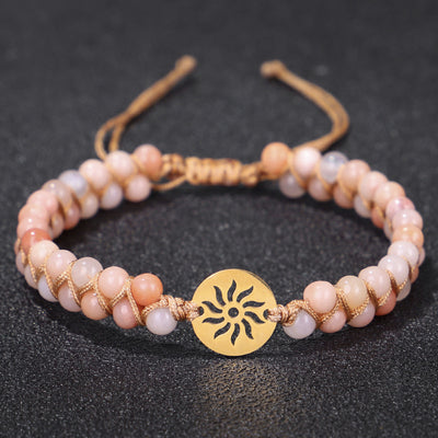 Pulsera de Meditación Doble Capa con Piedras Naturales Tejidas a Mano - Image 8