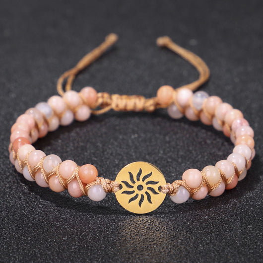 Pulsera de Meditación Doble Capa con Piedras Naturales Tejidas a Mano - Image 8