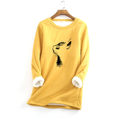 Sudadera Estampada con Pelaje para Mujer - Diseño Gato - Image 7