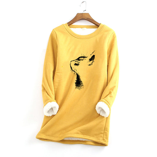 Sudadera Estampada con Pelaje para Mujer - Diseño Gato - Image 7
