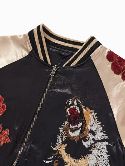 Chaqueta Béisbol Bordada con Zorro de Nueve Colas y Rey León - Image 5