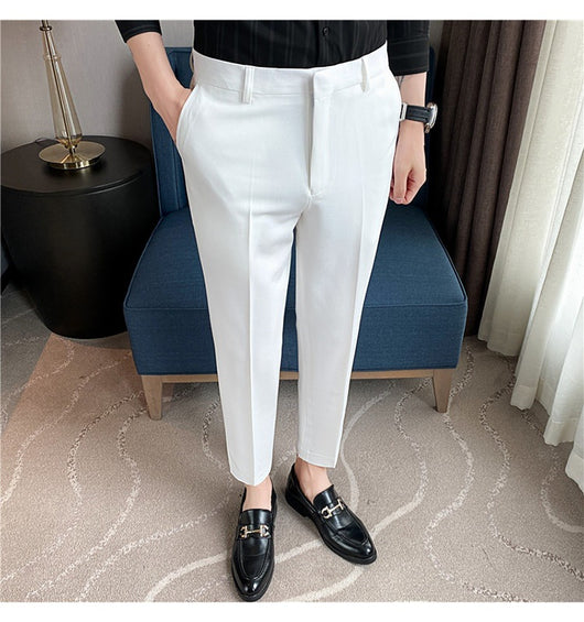 Pantalones de Traje Casual Primavera-Verano con Drapeado y Stretch Cómodo - Image 18