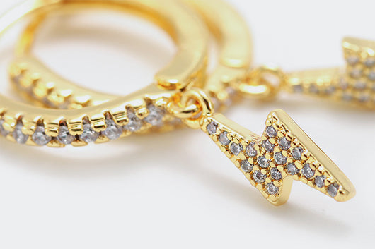 Aretes de Circonita Rayo Elegantes - Accesorios de Moda para Mujer - Image 5