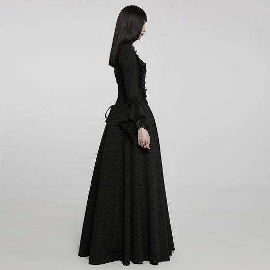 Vestido Largo Rosa Espinas Negras para Mujer - Image 11