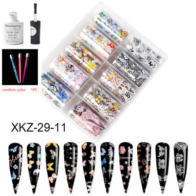 Set de 12 Láminas Decorativas para Uñas - Transferencias Nail Art - Image 88