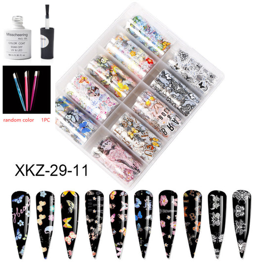 Set de 12 Láminas Decorativas para Uñas - Transferencias Nail Art - Image 88
