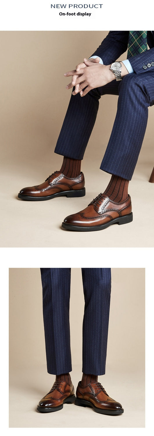 Zapatos de Cuero Grabado Oxford para Hombre - Calzado Formal Ejecutivo - Image 15
