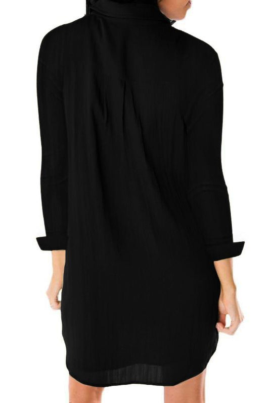 Vestido Camisero Holgado de Manga Larga con Bolsillos - Image 13