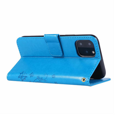 Funda Protectora de Cuero con Mariposas Grabadas - Cartera Abatible para Teléfono - Image 24
