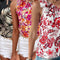 3pcs Holidaya Allover Floral Print Knot One Shoulder Blouse